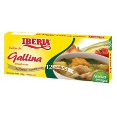 CUBITOS DE CALDO DE GALLINA IBERIA 12UN