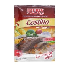 SOPA DE COSTILLAS CON FIDEOS IBERIA 55G