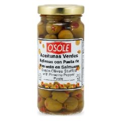 ACEITUNAS OSOLE VERDES RELLENAS DE PIMENTON EN SALMUERA 340G