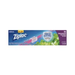 BOLSAS ZIPLOC CON CIERRE FACIL TAMAÑO GRANDE 10UN