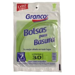 BOLSAS GRANCO PARA BASURA EXTRA RESISTENTES 30L X 7UN