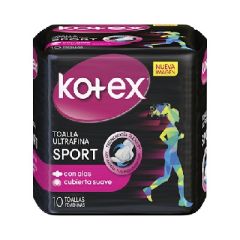 TOALLAS SANITARIAS KOTEX ULTRAFINAS SPORT 10UN