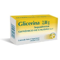 SUPOSITORIOS DE GLICERINA ADULTOS GENERICOS DE CALIDAD 6UN X 2,88