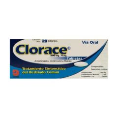 CLORACE 500 MG 4MG X 20 TABLETAS