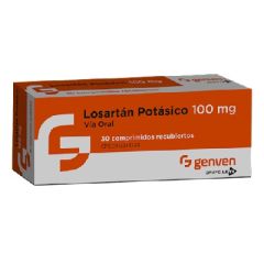 LOSARTAN POTASICO GENVEN 100MG X 30 COMPRIMIDOS RECUBIERTOS