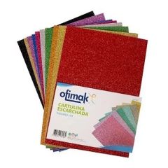 BLOCK DE CARTULINA ESCARCHADA OFIMAK 10UN